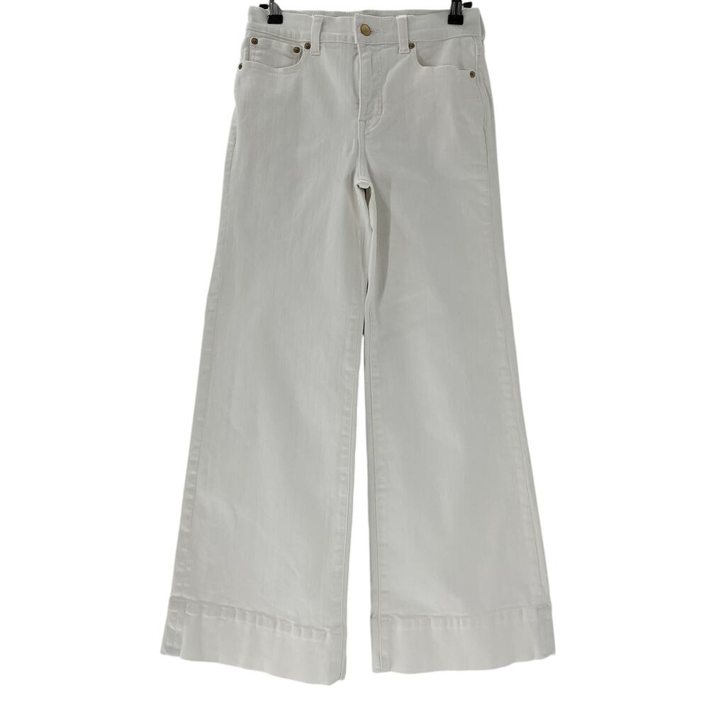 J.Crew Petite High Rise White 1996 Denim Jeans Size P 25 - Picture 2 of 4